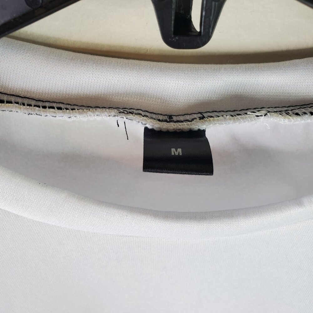 Womens White "Always Tired" Skull Screenprint Sweatshirt M Nwot - Picture 3 of 9